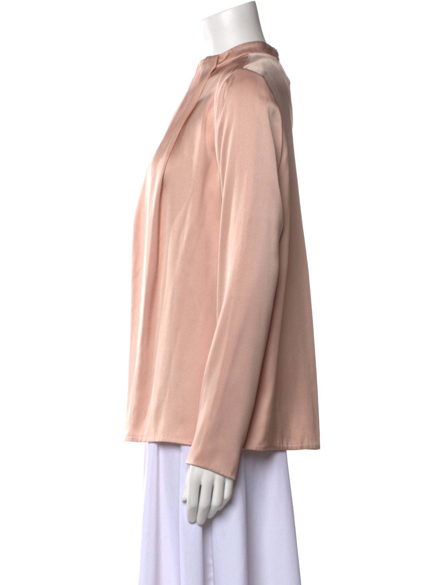 Loro Piana Silk Mock Neck Blouse