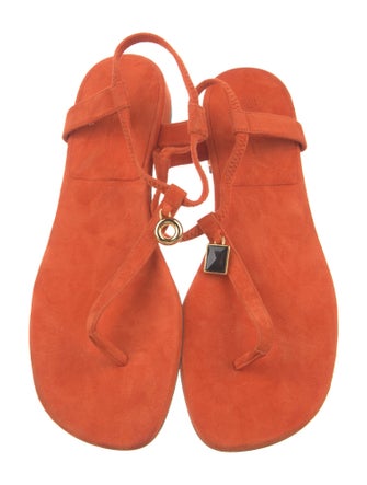 Loro Piana Mindil Suede T-Strap Sandals
