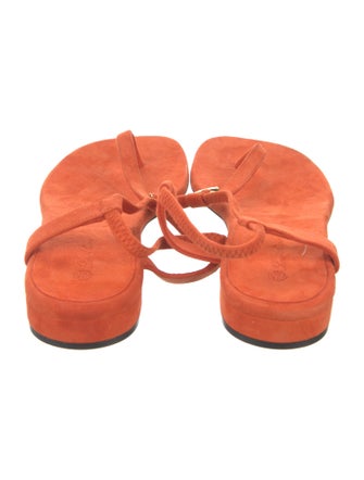 Loro Piana Mindil Suede T-Strap Sandals