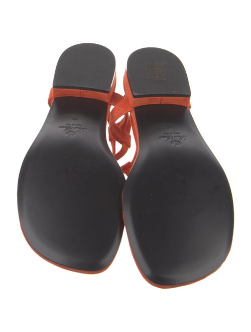 Loro Piana Mindil Suede T-Strap Sandals