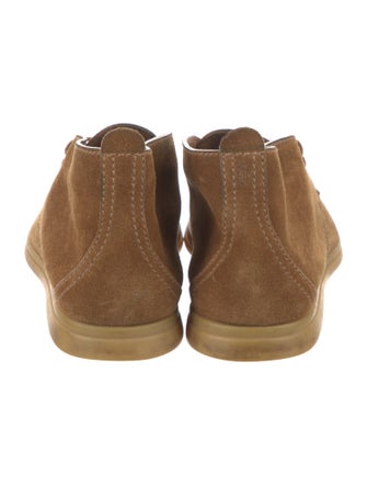 Loro Piana Soft Walk Suede Lace-Up Boots