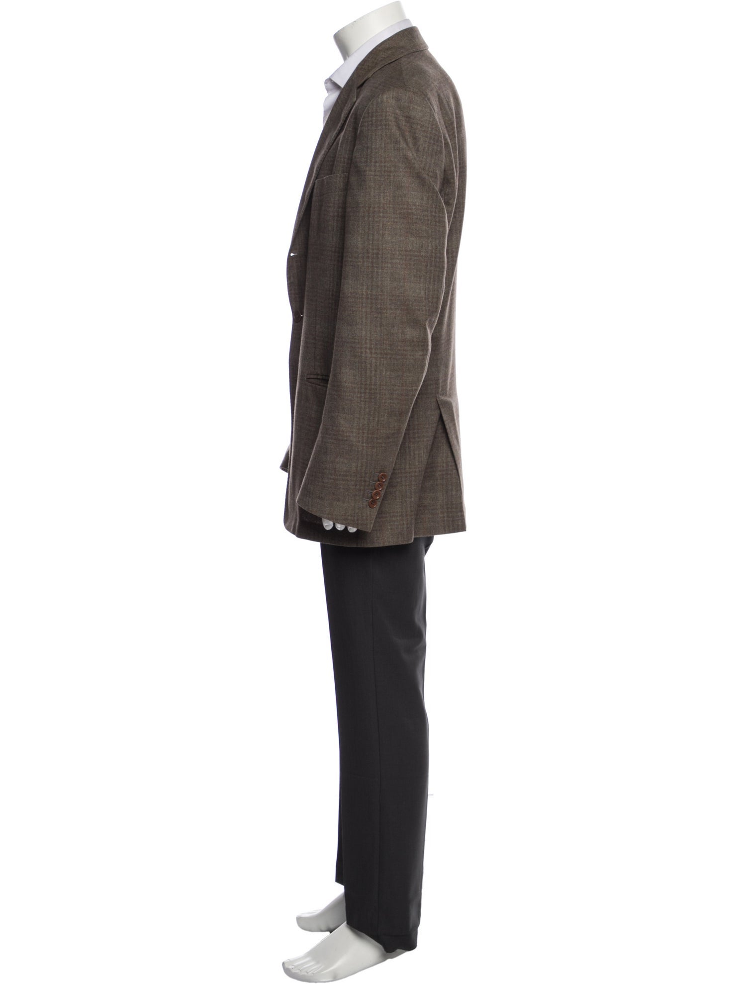 Loro Piana Cashmere Plaid Print Blazer