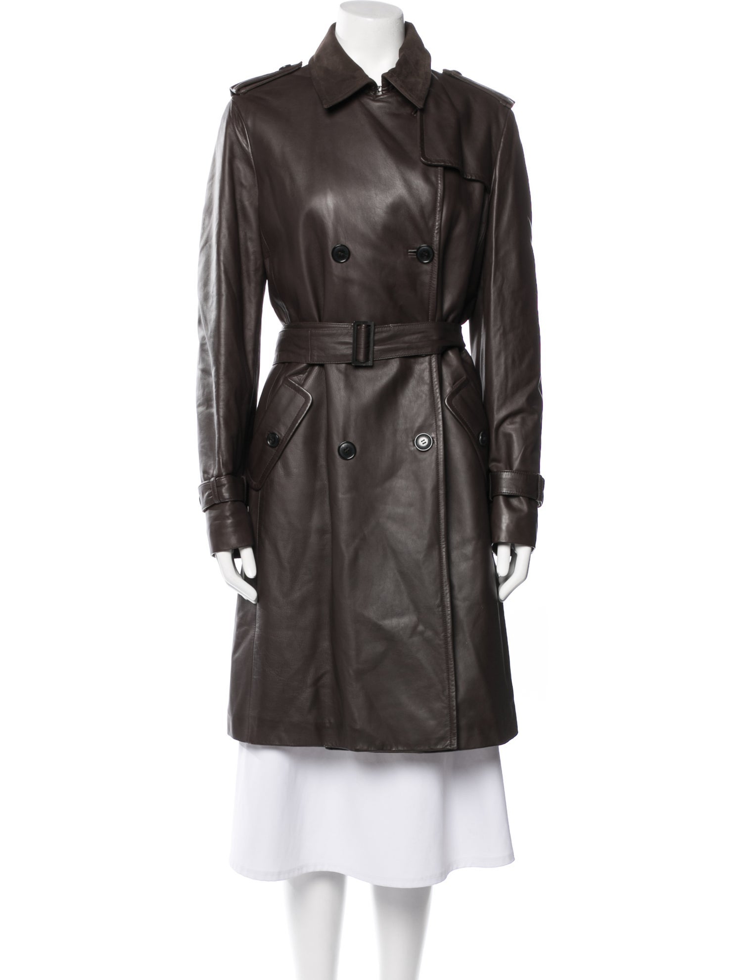 Loro Piana Leather Trench Coat