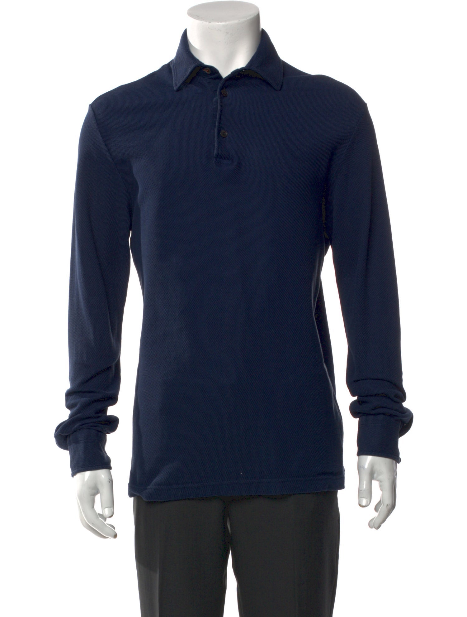 Loro Piana Collar Long Sleeve Polo Shirt