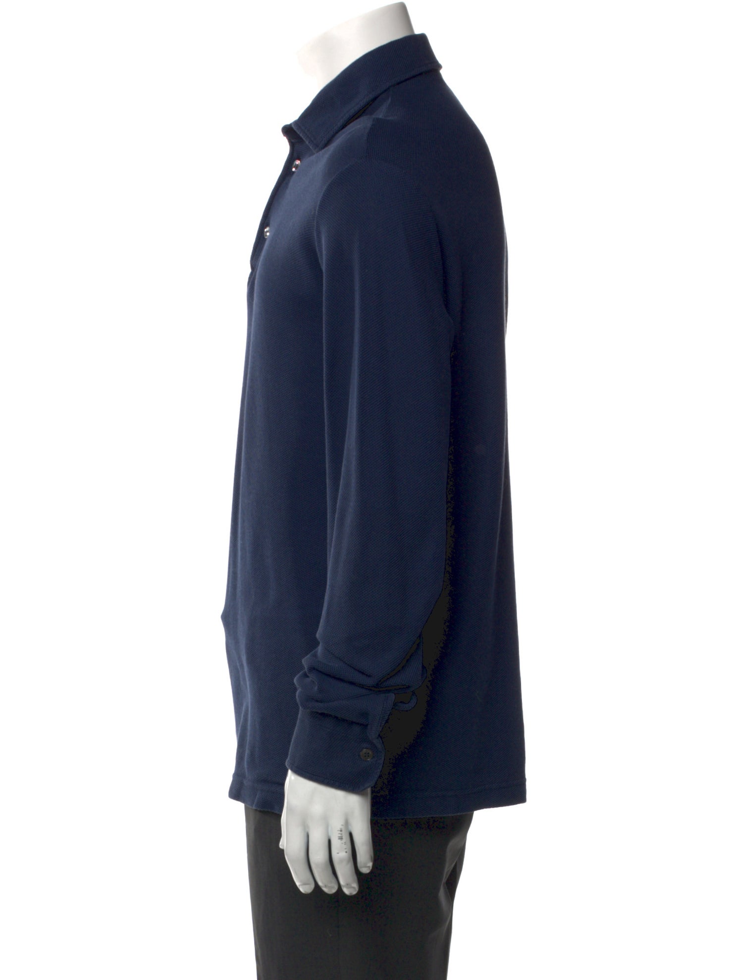Loro Piana Collar Long Sleeve Polo Shirt