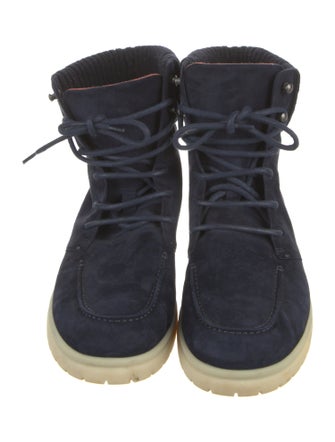 Loro Piana Suede Lace-Up Boots