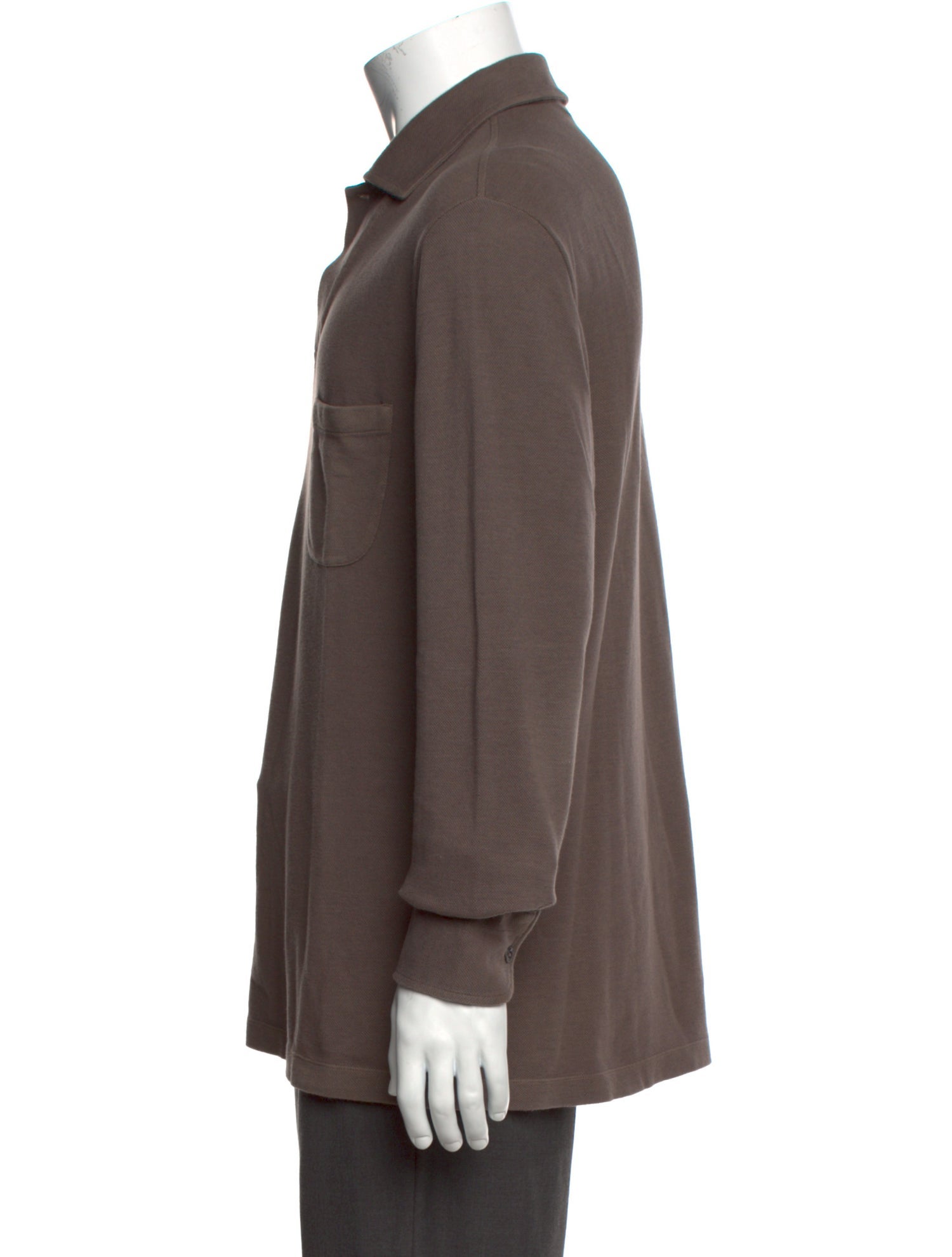 Loro Piana Collar Long Sleeve Polo Shirt