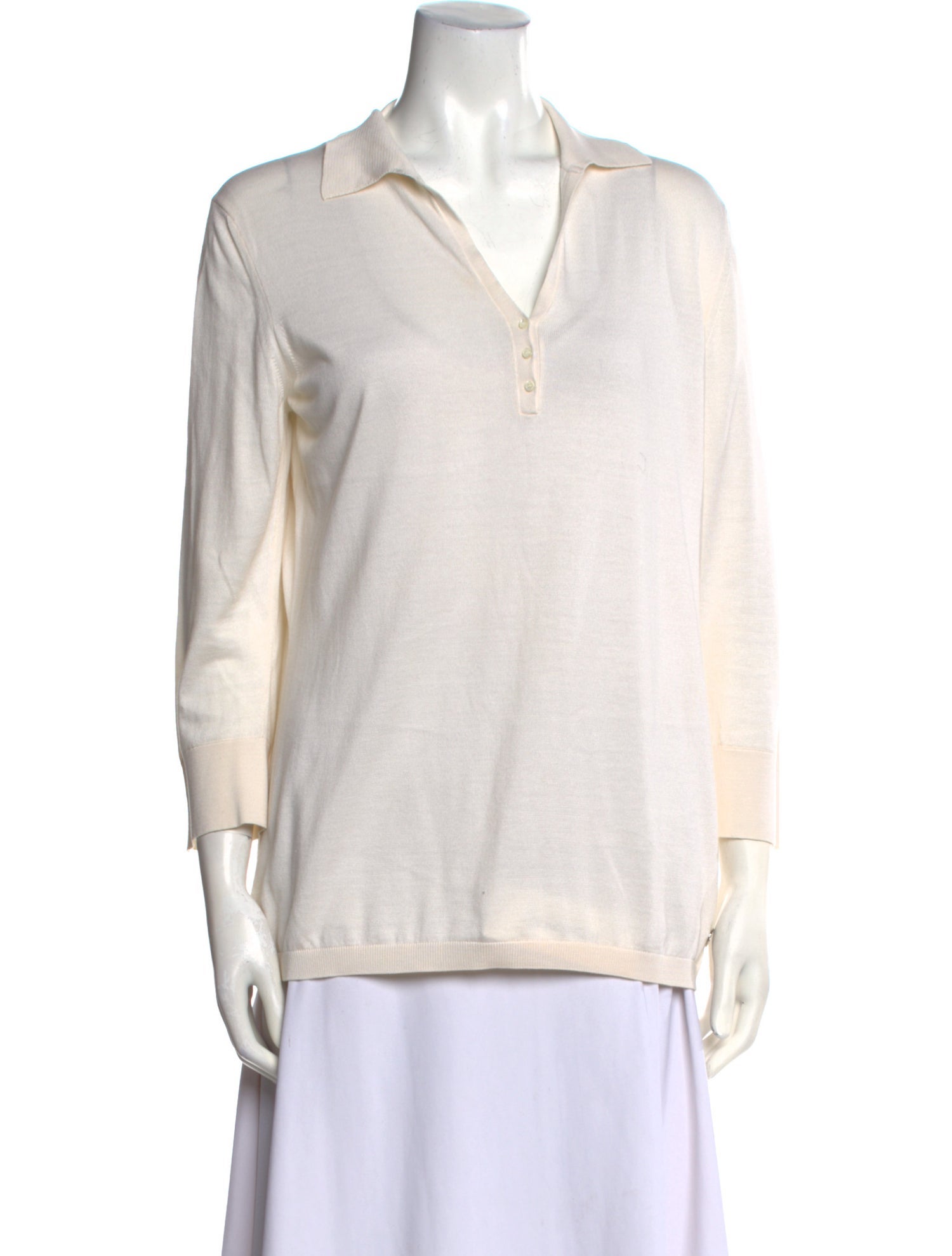 Loro Piana Silk V-Neck Top