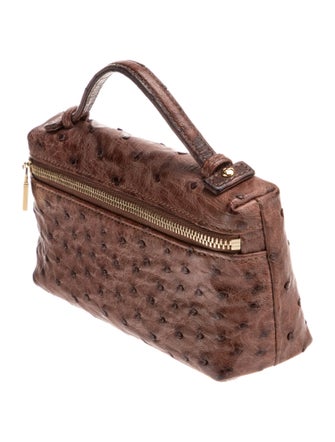 Loro Piana Ostrich Top Handle Bag