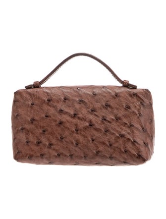 Loro Piana Ostrich Top Handle Bag