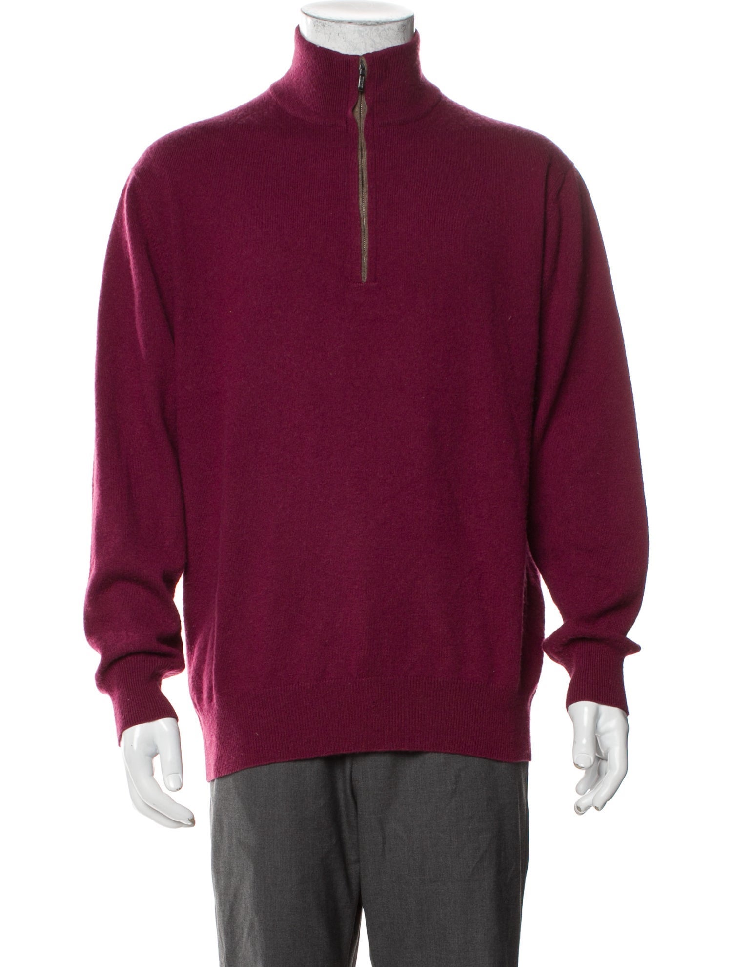 Loro Piana Quarter Zip Cashmere Bomber Jacket