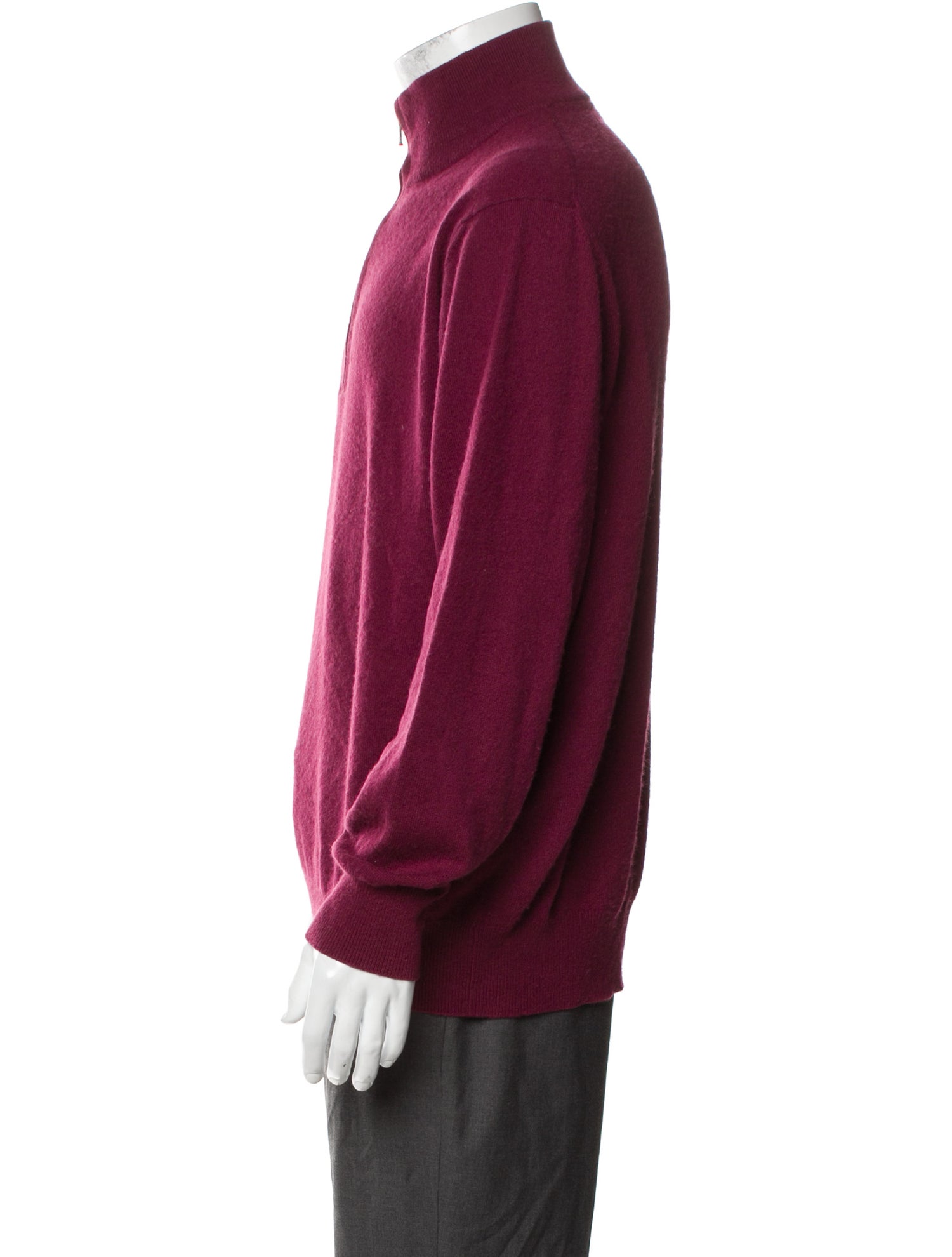 Loro Piana Quarter Zip Cashmere Bomber Jacket