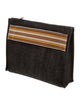 Loro Piana Denim Suitcase Stripe Pouch