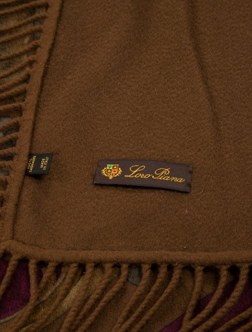 Loro Piana Printed Cashmere Throw Blanket