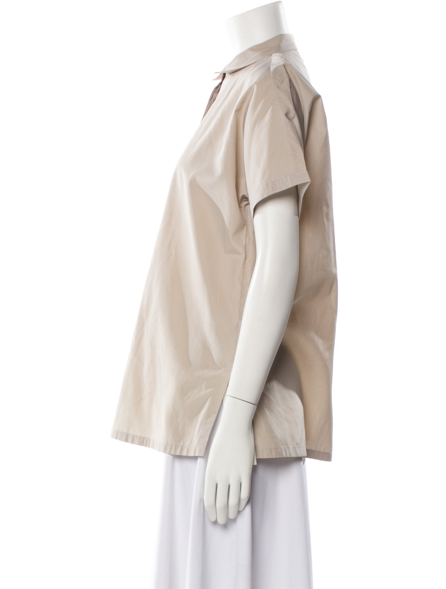 Loro Piana Short Sleeve Button-Up Top