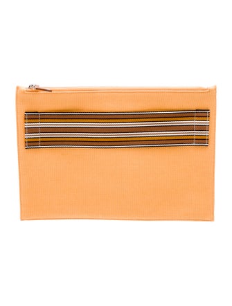 Loro Piana Canvas Suitcase Flat Pouch