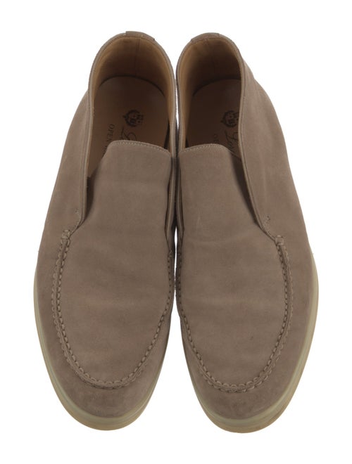 Loro Piana Open Walk Suede Lace-Up Boots