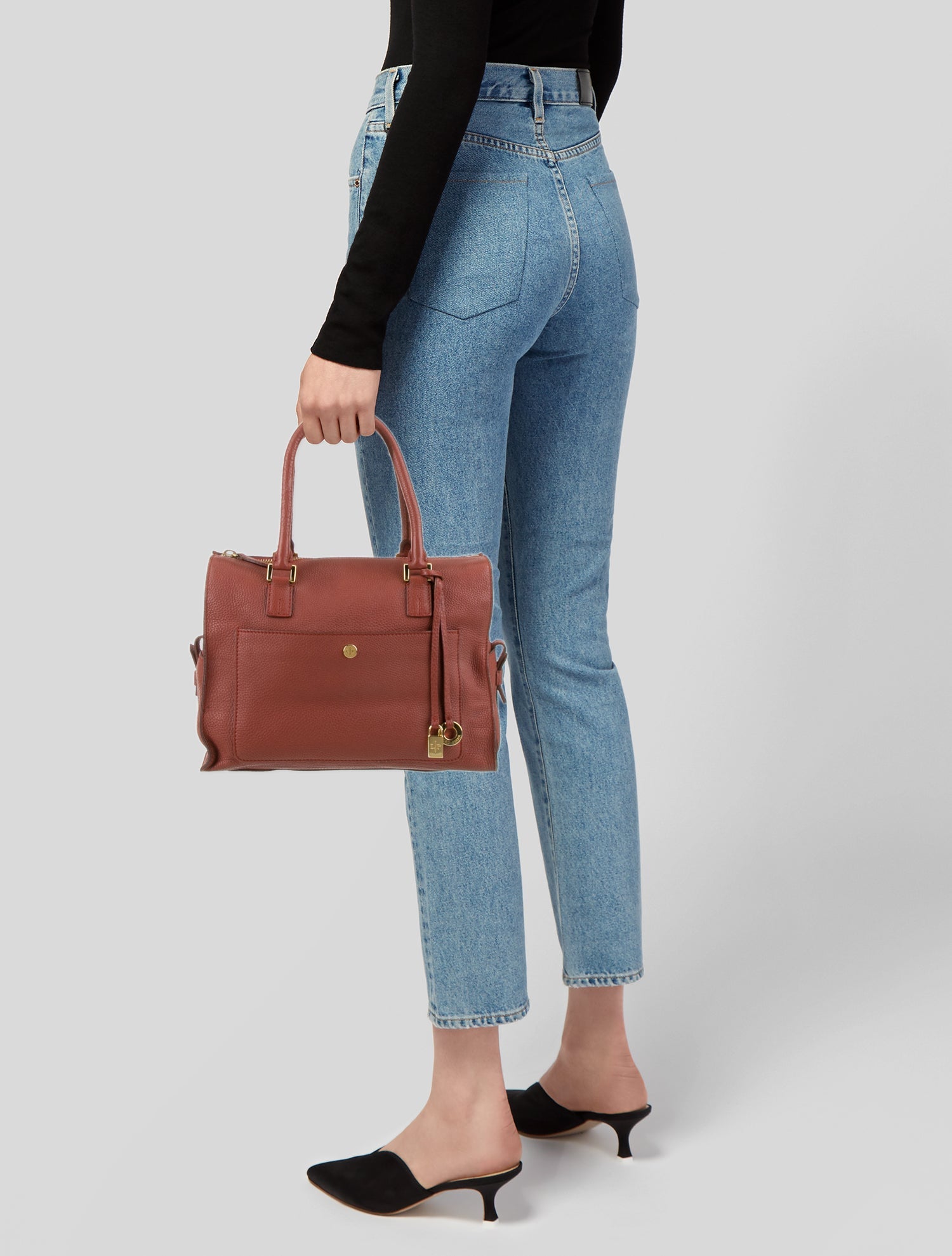 Loro Piana Leather Top Handle Bag