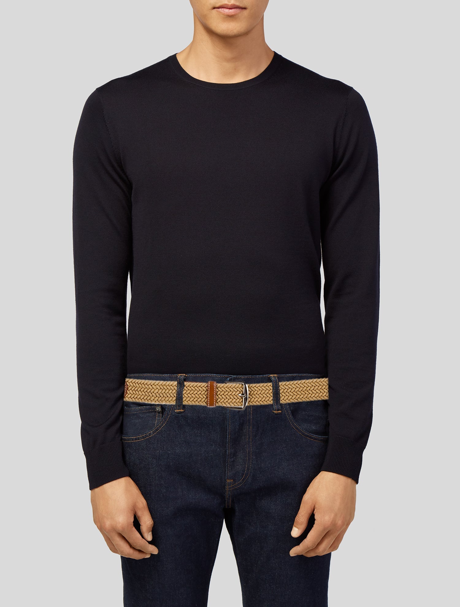 Loro Piana Leather Trim Embellishment Waist Belt