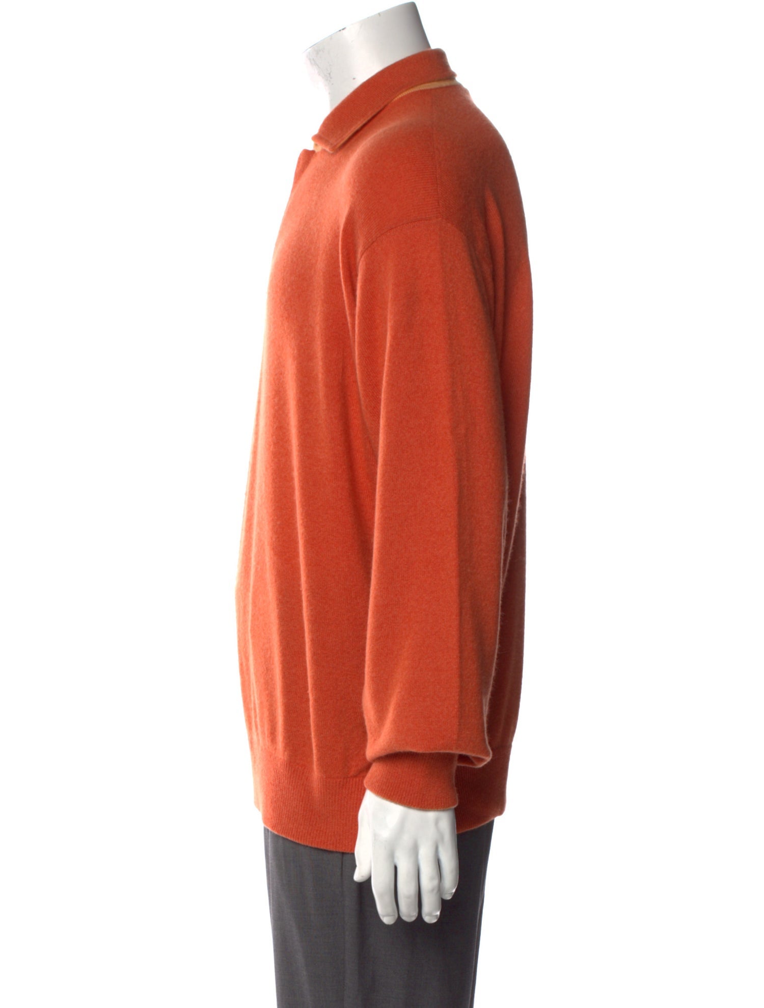 Loro Piana Cashmere Mock Neck Polo Sweater