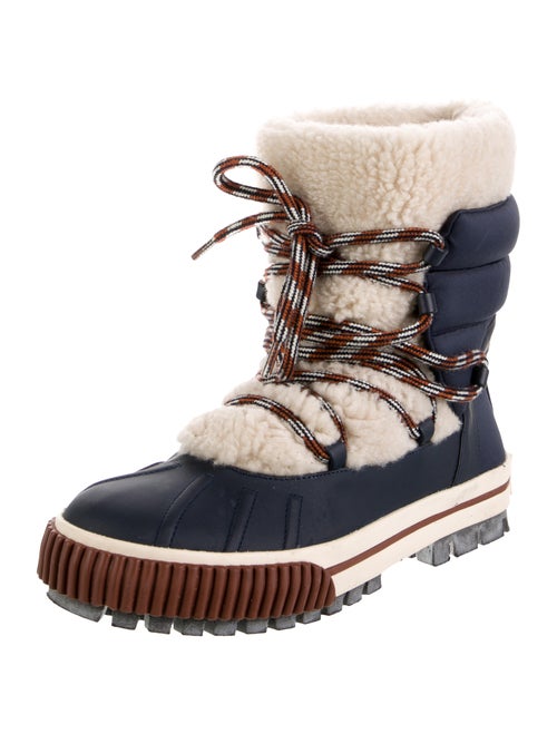 Loro Piana Ben Nevis Shearling Rubber Rain Boots