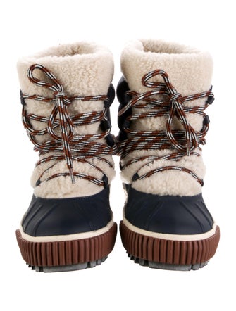 Loro Piana Ben Nevis Shearling Rubber Rain Boots