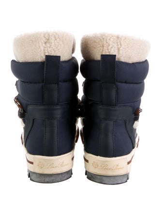 Loro Piana Ben Nevis Shearling Rubber Rain Boots