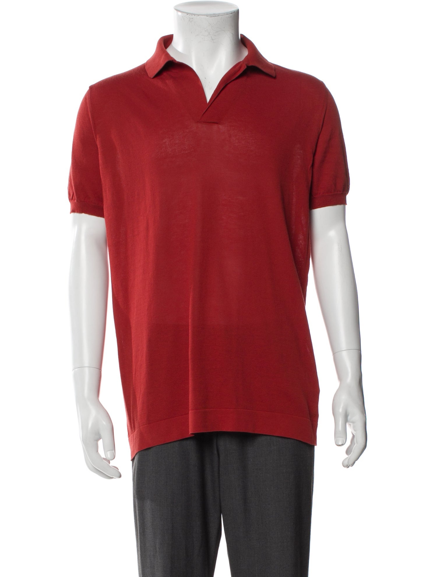Loro Piana V-Neck Short Sleeve Polo Shirt