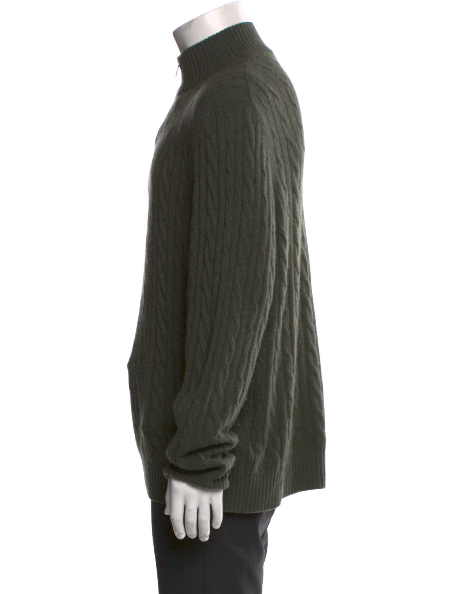 Loro Piana Cashmere Mock Neck Polo Sweater