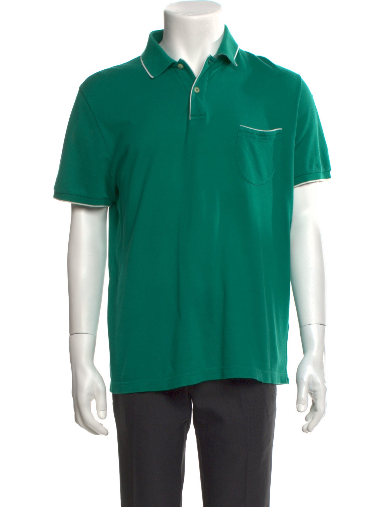 Loro Piana Striped Collar Polo Shirt