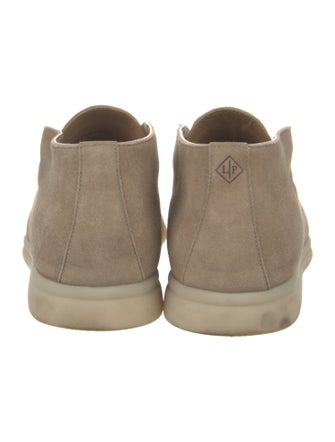 Loro Piana Open Walk Suede Lace-Up Boots