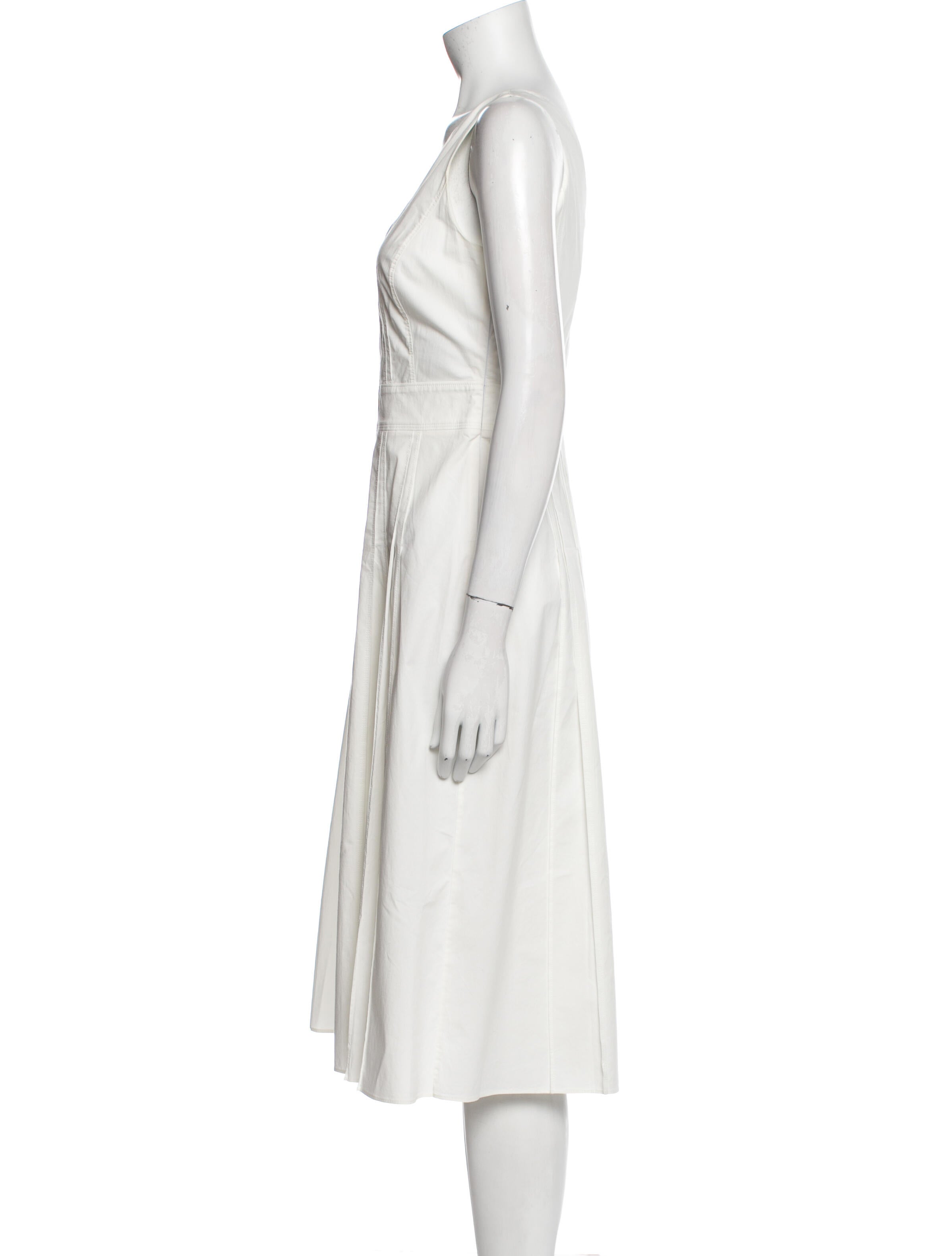 Loro Piana V-Neck Midi Length Dress