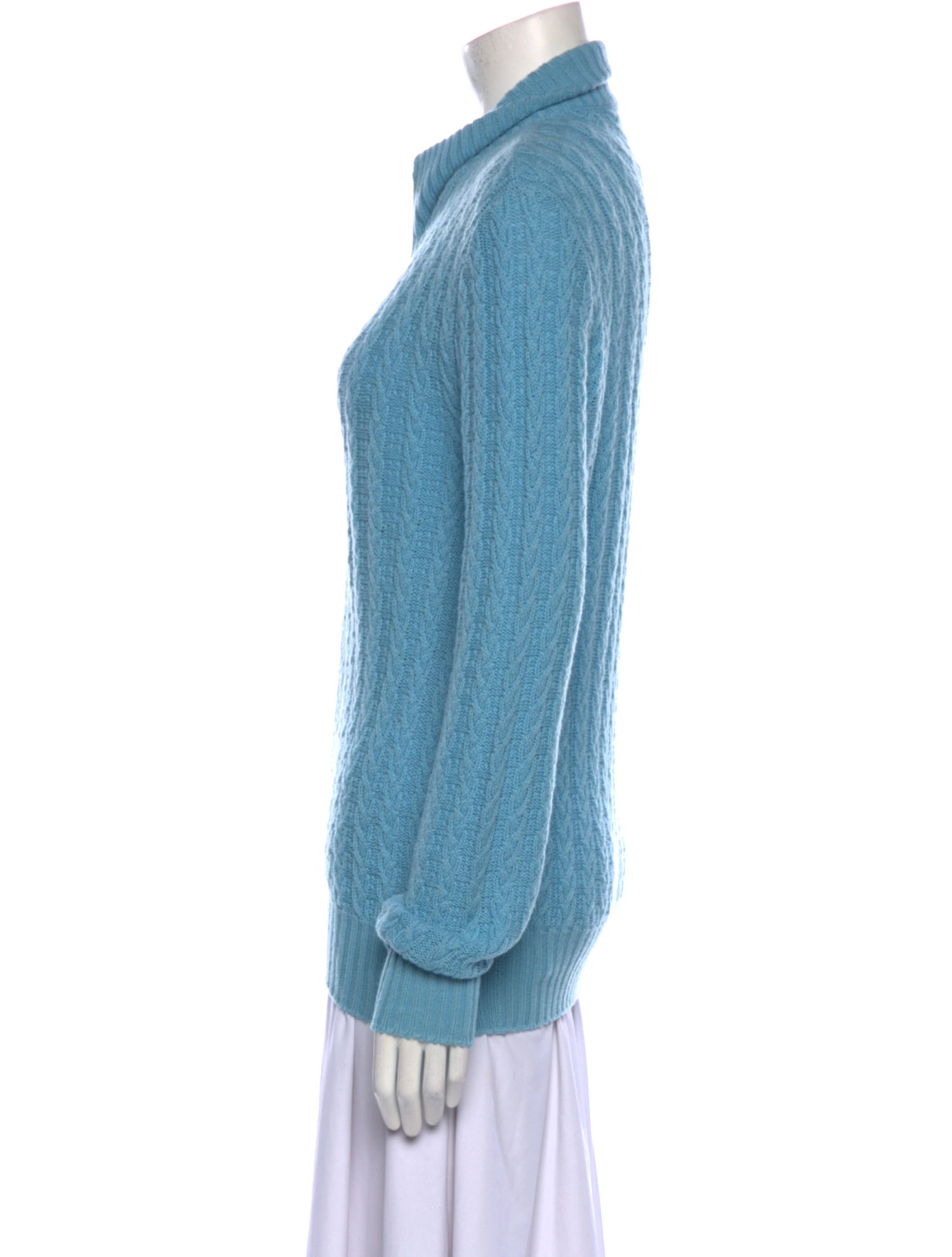 Loro Piana Cable Knit Zip Up Cashmere Sweater