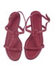 Loro Piana Leather T-Strap Sandals