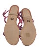 Loro Piana Leather T-Strap Sandals