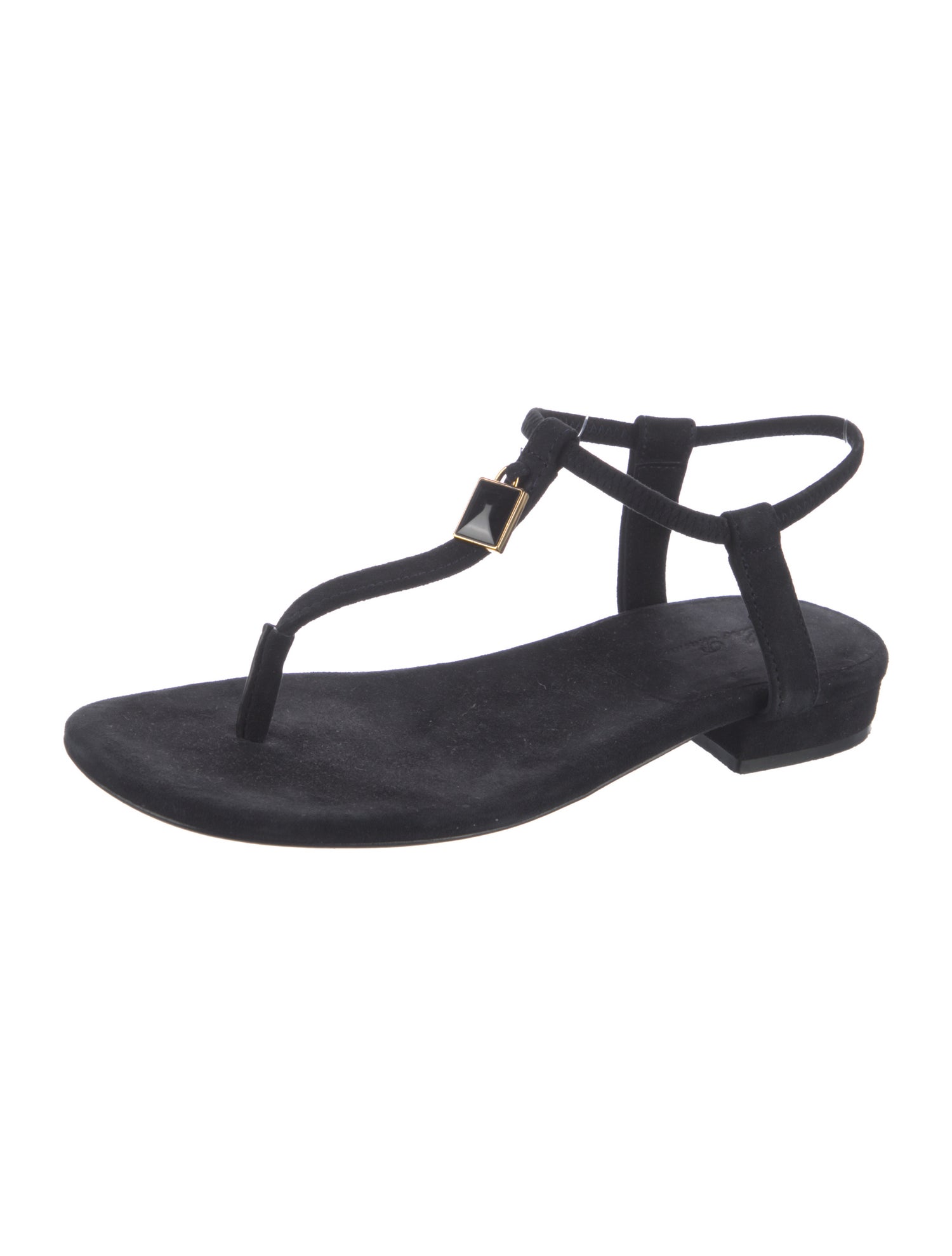 Loro Piana Suede T-Strap Sandals
