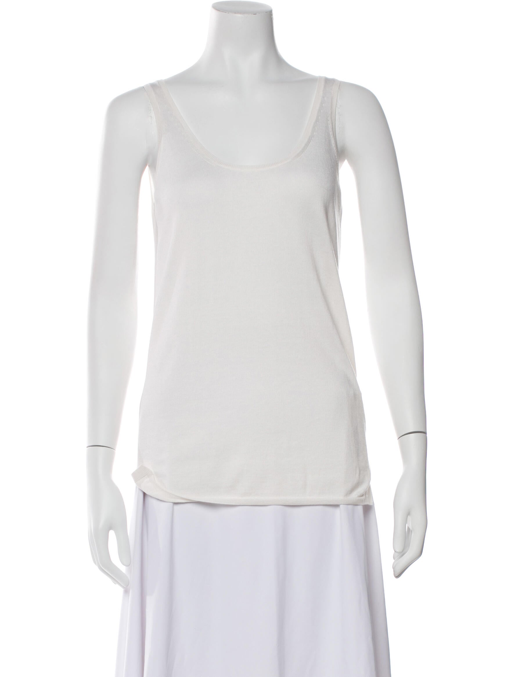 Loro Piana Silk Scoop Neck Top