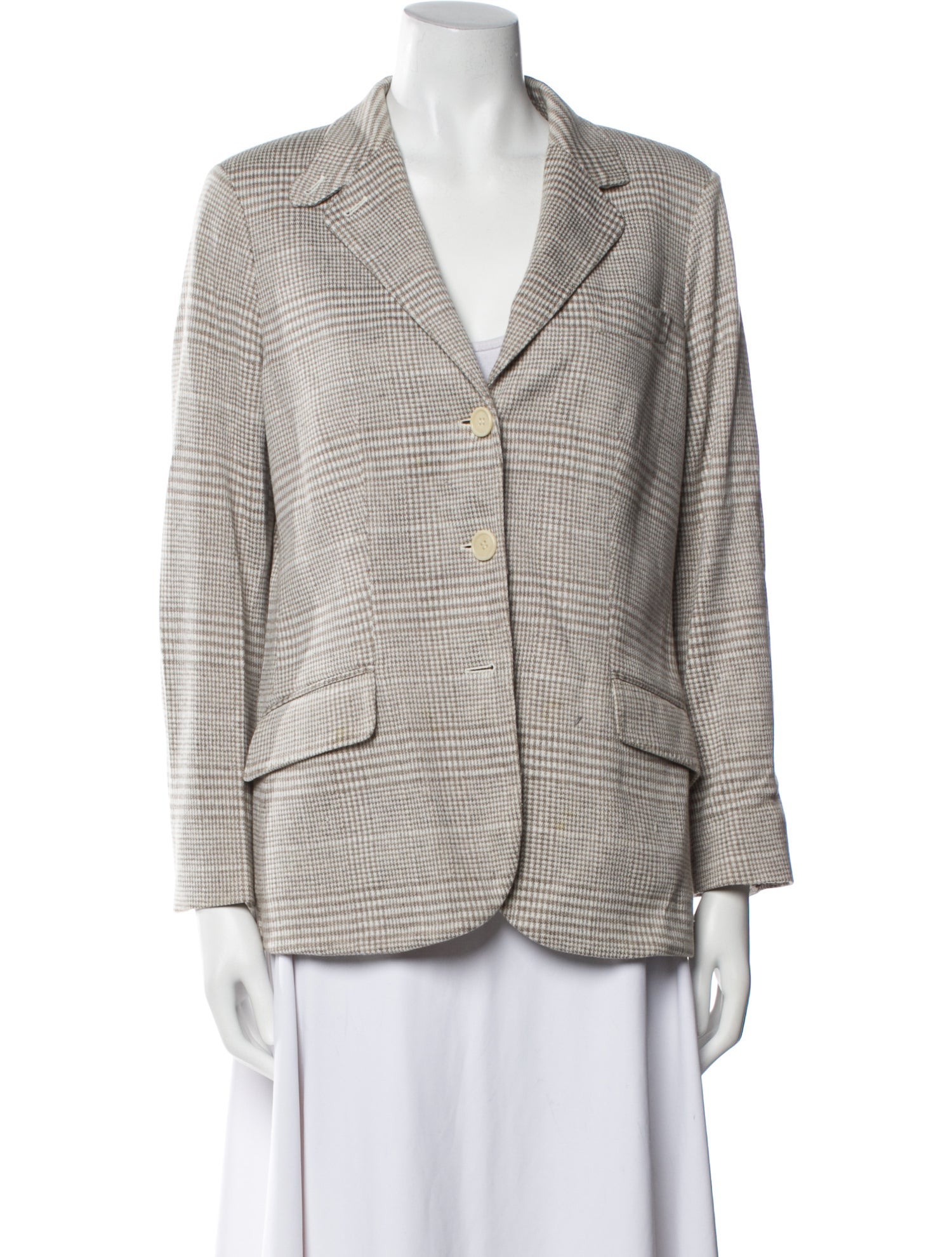 Loro Piana Plaid Print Blazer