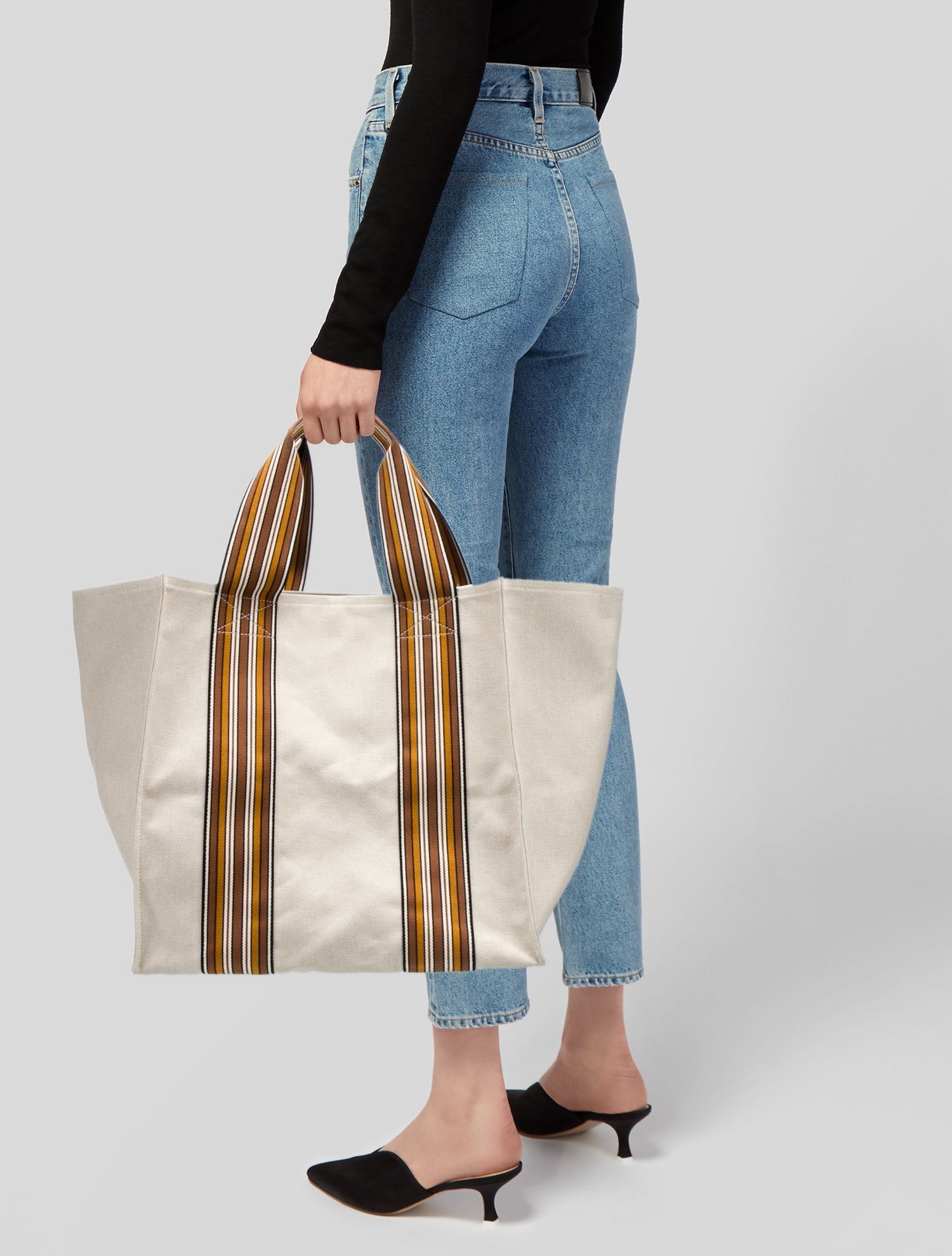 Loro Piana Canvas The Suitcase Stripe Medium