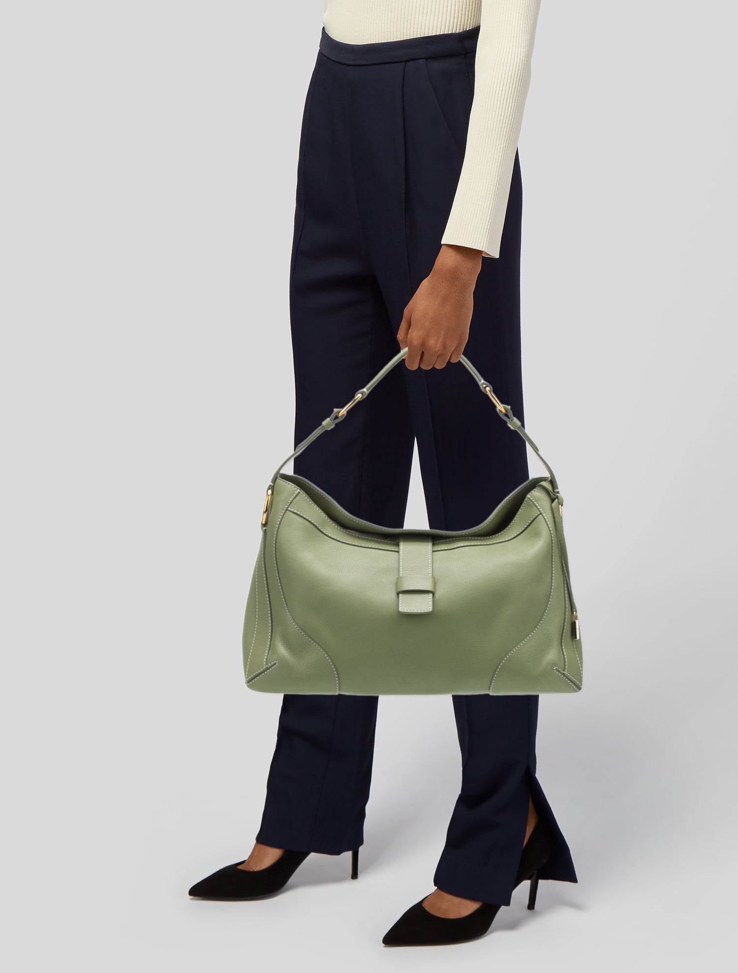 The Row Leather Bindle Three Bag w/ Tags - Blue Hobos
