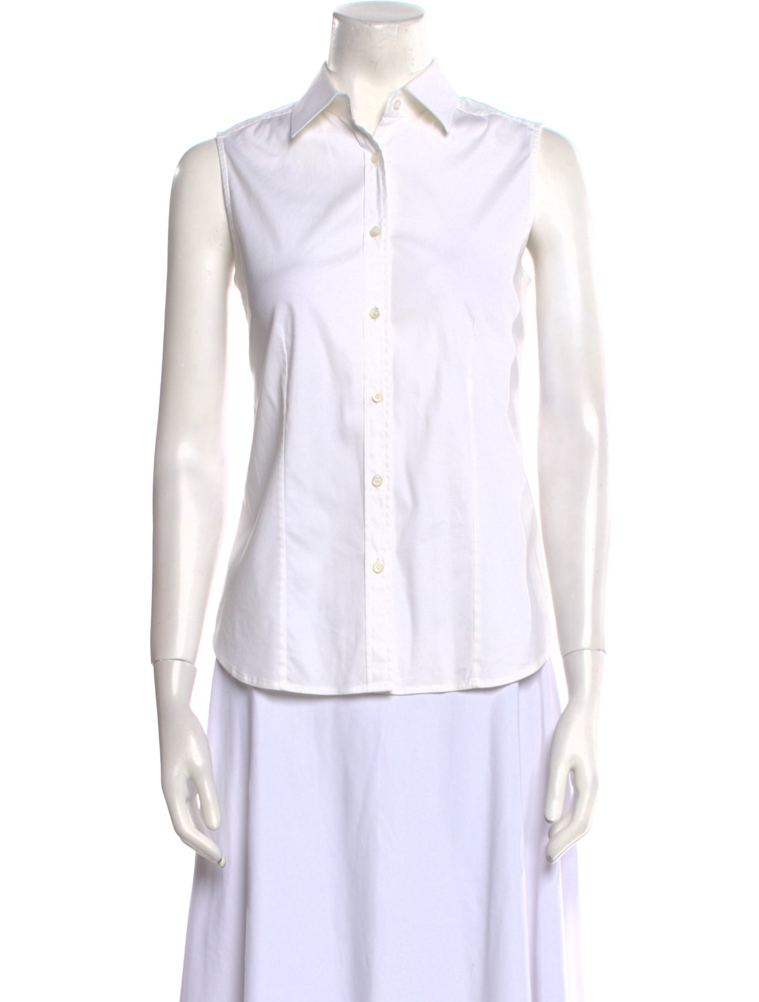 Loro Piana Sleeveless Button-Up Top