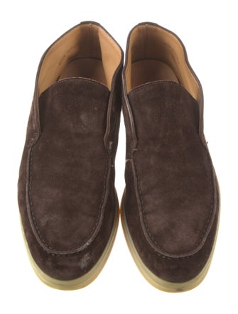 Loro Piana Open Walk Suede Lace-Up Boots