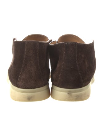 Loro Piana Open Walk Suede Lace-Up Boots