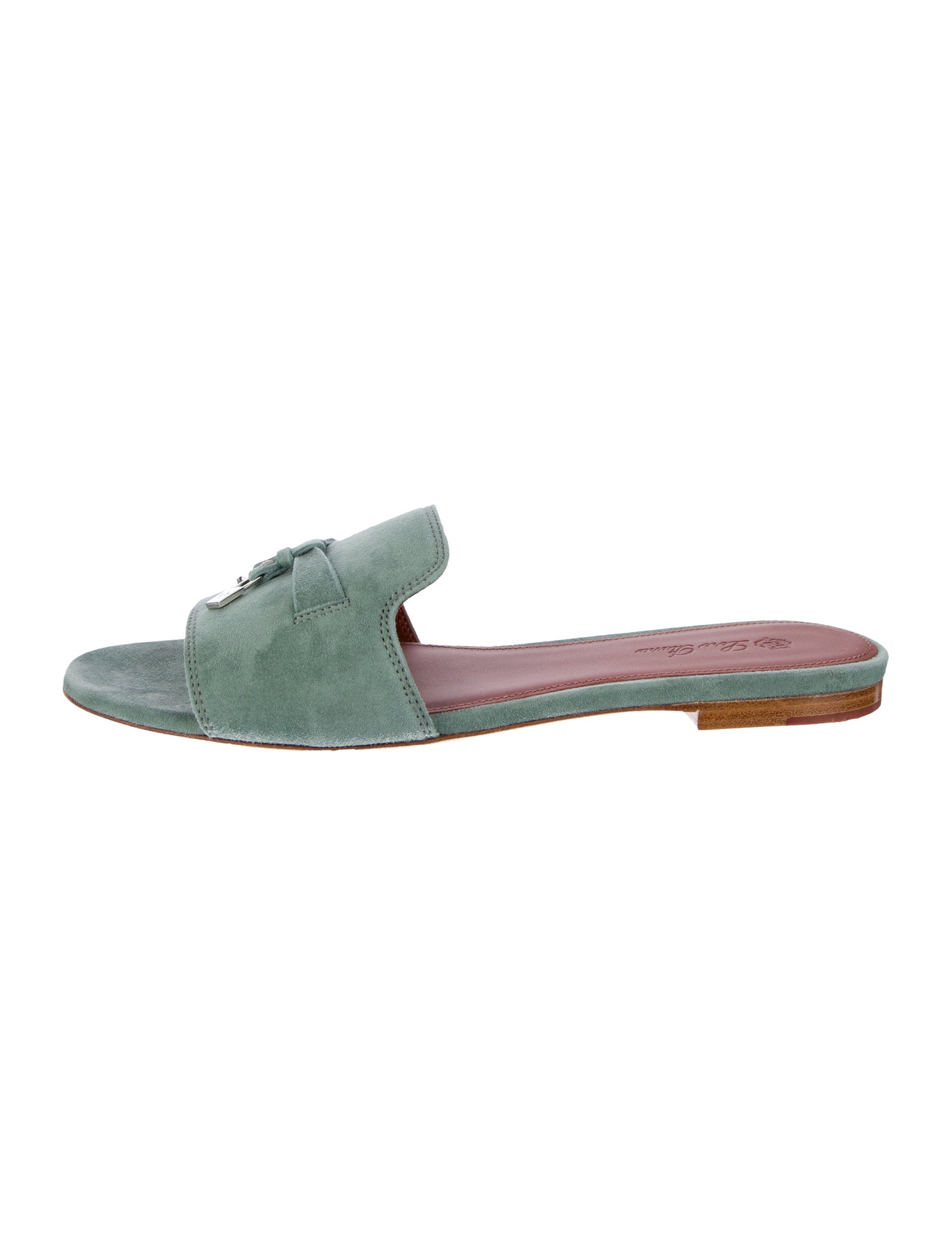 Loro Piana Summer Charms Vachetta Leather Slides