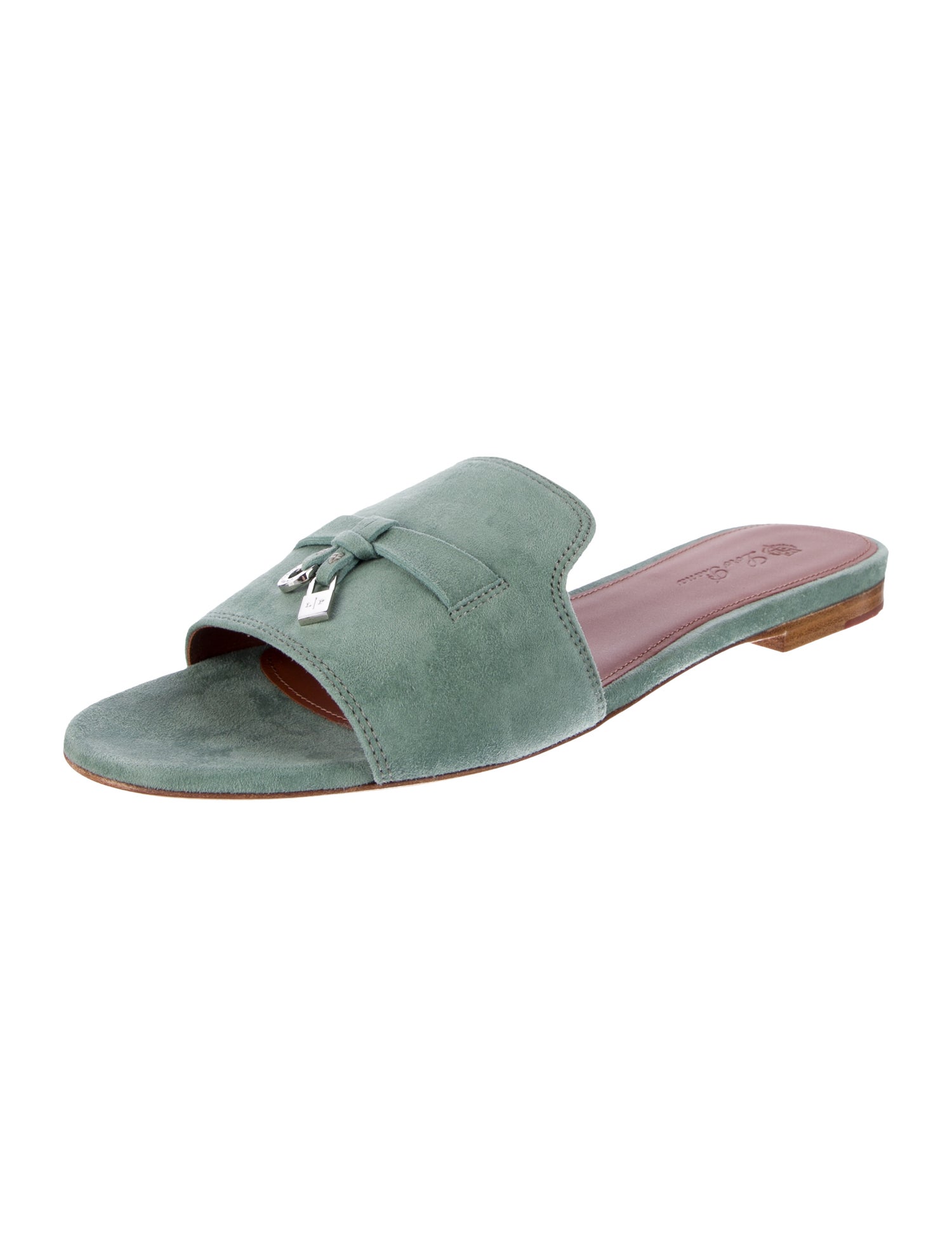 Loro Piana Summer Charms Vachetta Leather Slides