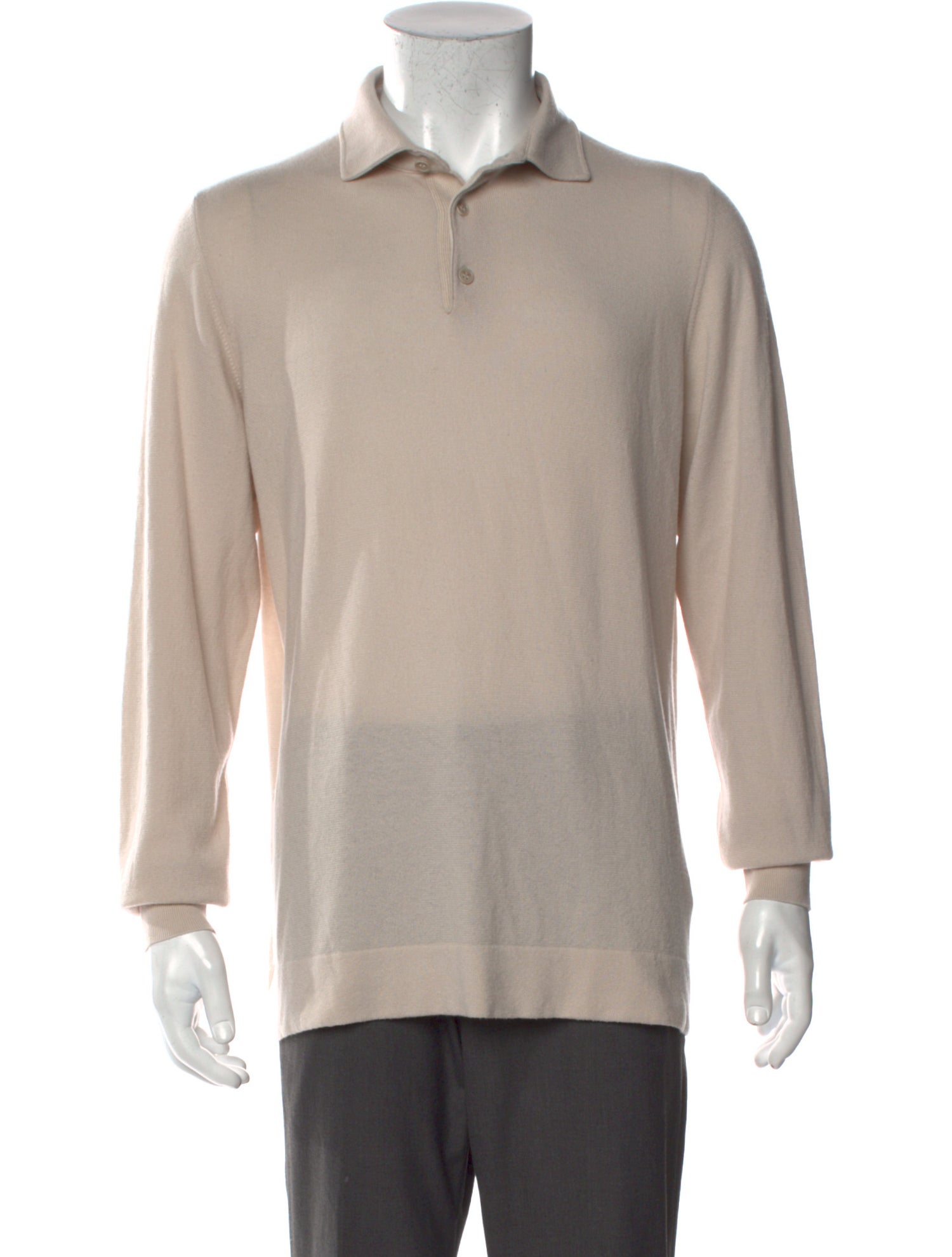 Loro Piana Baby Cashmere Collar Polo Sweater