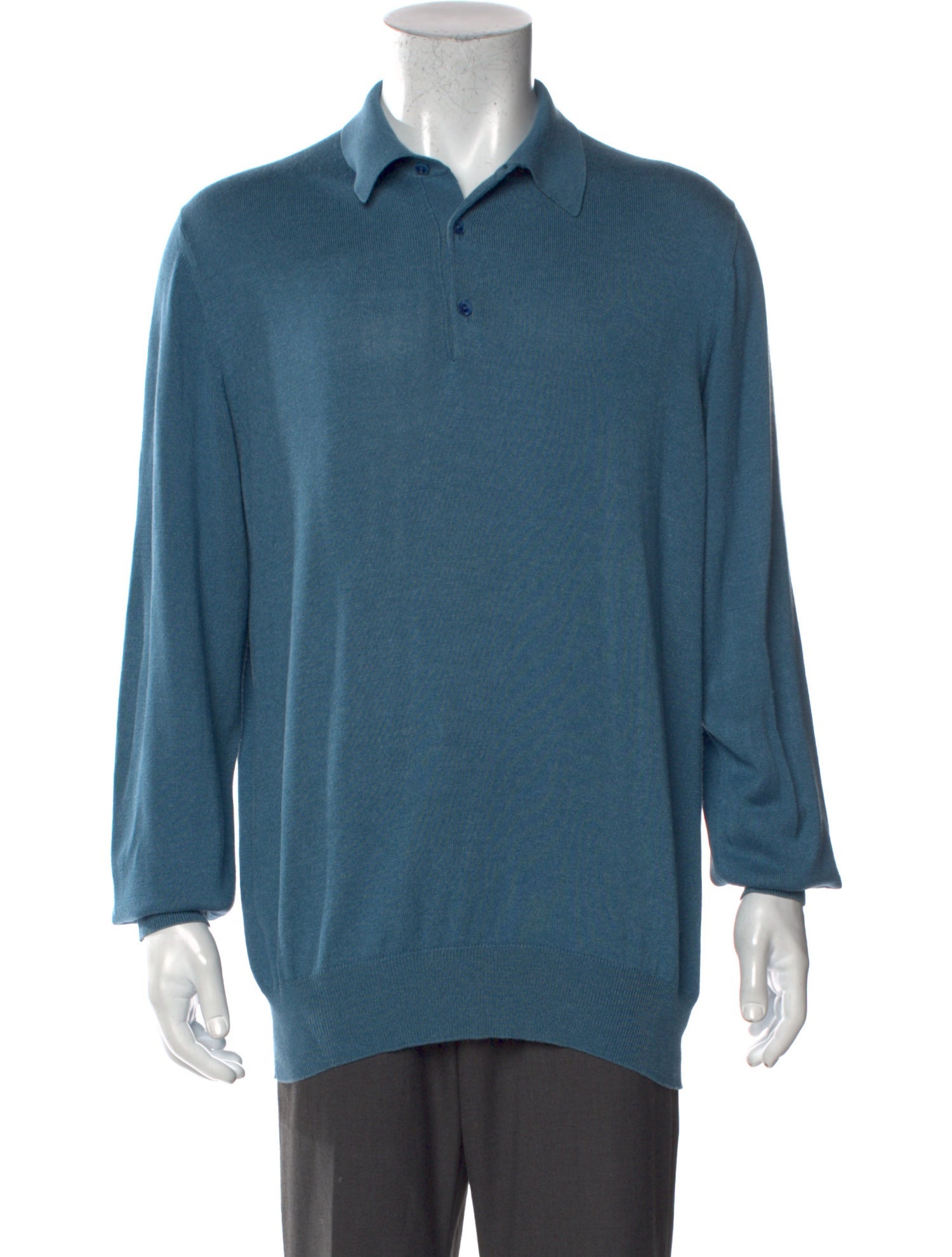 Loro Piana Crew Neck Long Sleeve Polo Sweater