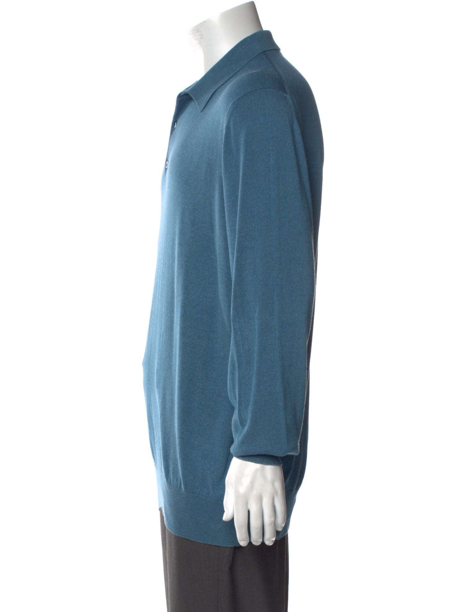 Loro Piana Crew Neck Long Sleeve Polo Sweater