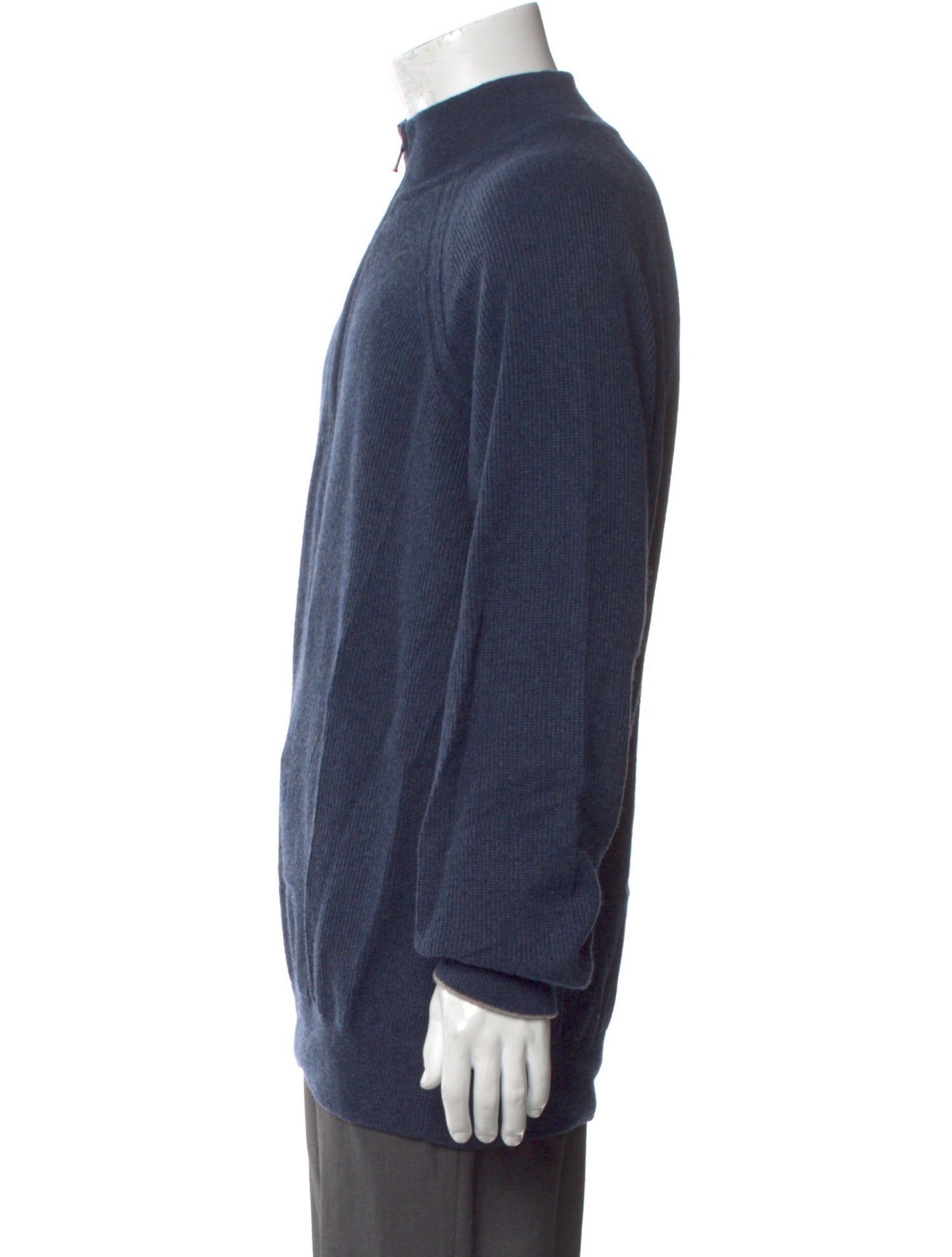 Loro Piana Cashmere Mock Neck Polo Sweater