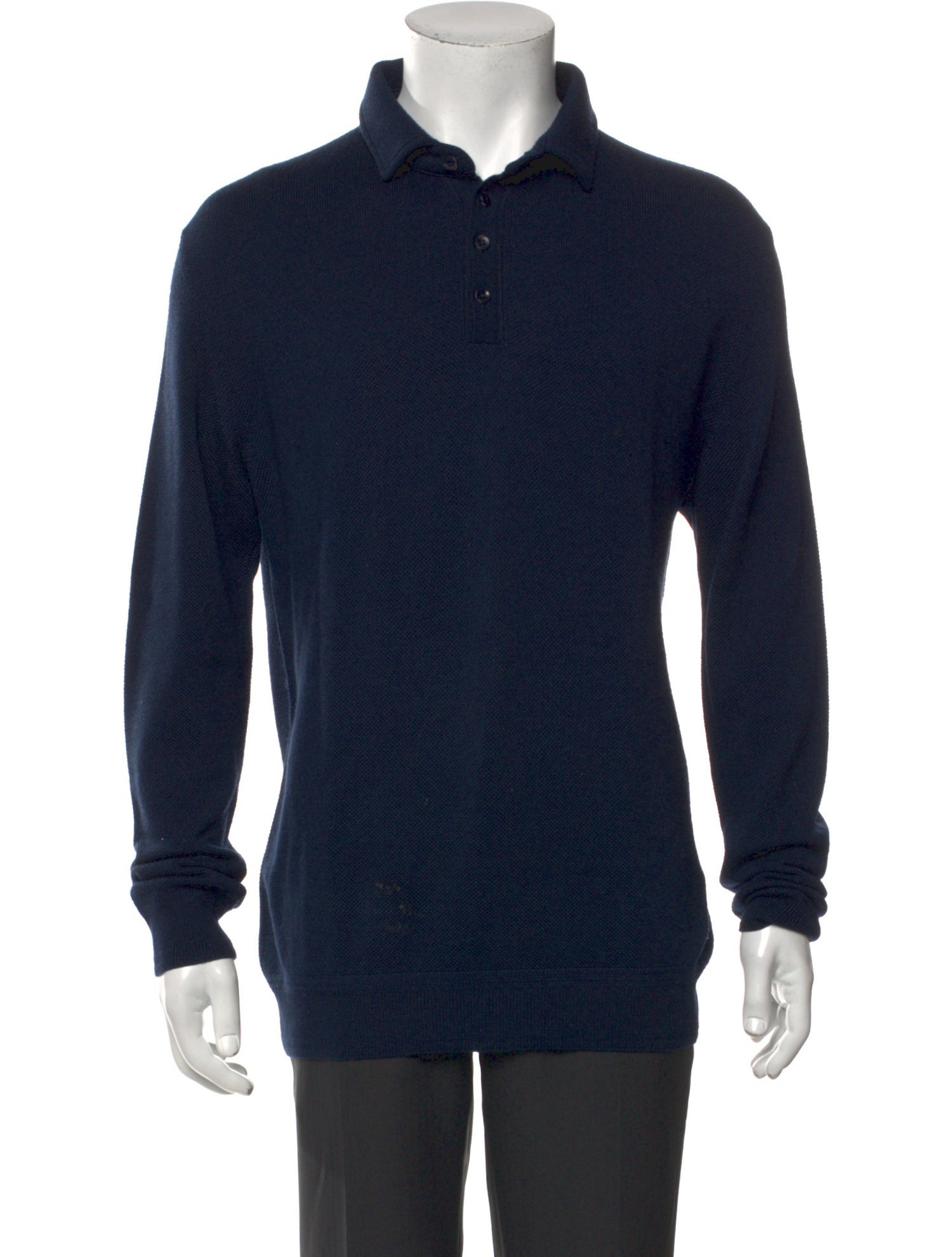 Loro Piana Collar Long Sleeve Henley